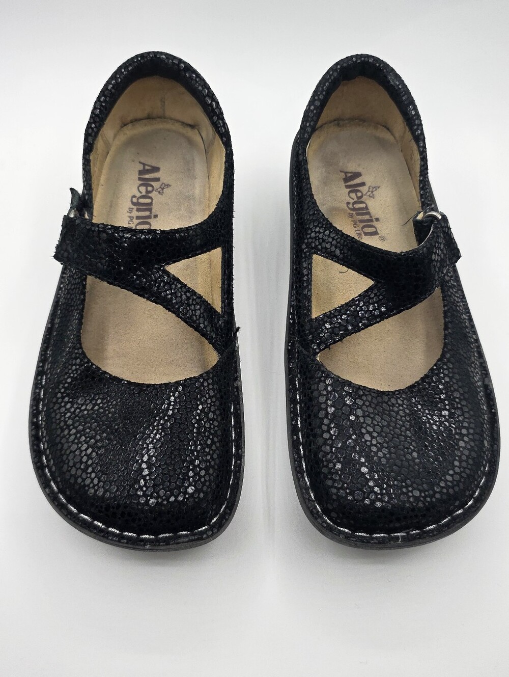 Alegria Day-561 Dayna Black Dottie Comfort Leather Mary Jane Shoes Size 37